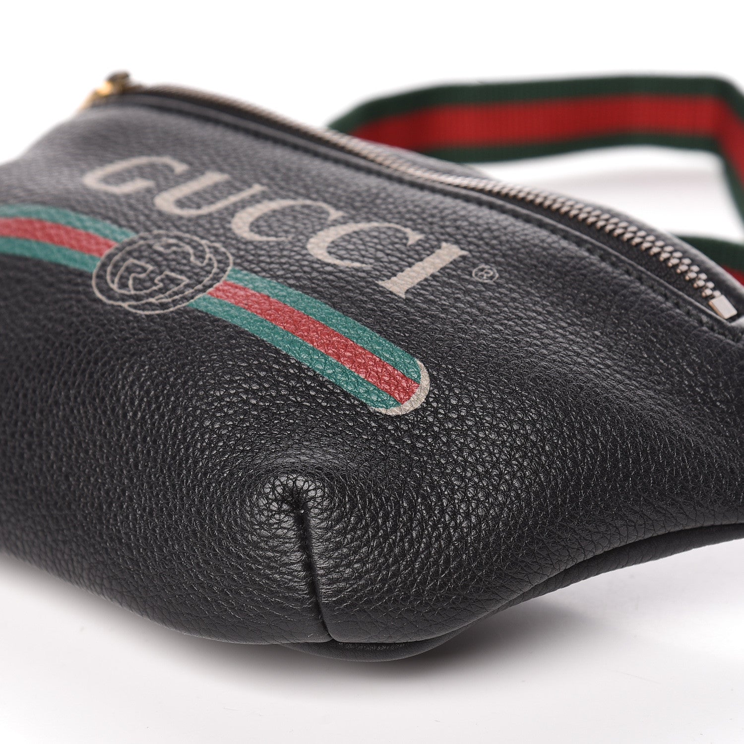 Gucci Grained Calfskin Small Logo Belt Bag Black 9 of 11