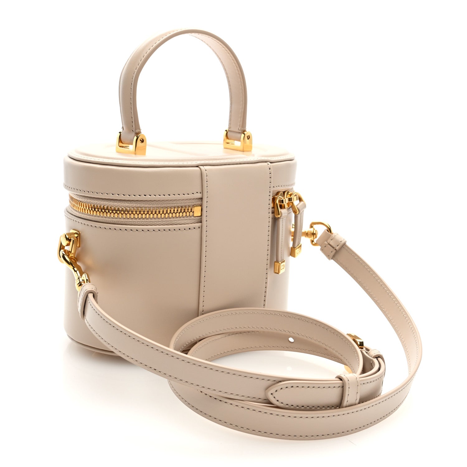 Christian Dior Calfskin CD Signature Vanity Caramel Beige 3 of 9