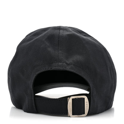Gucci Canvas Embroidered Logo Baseball Hat XXL Black 5 of 9