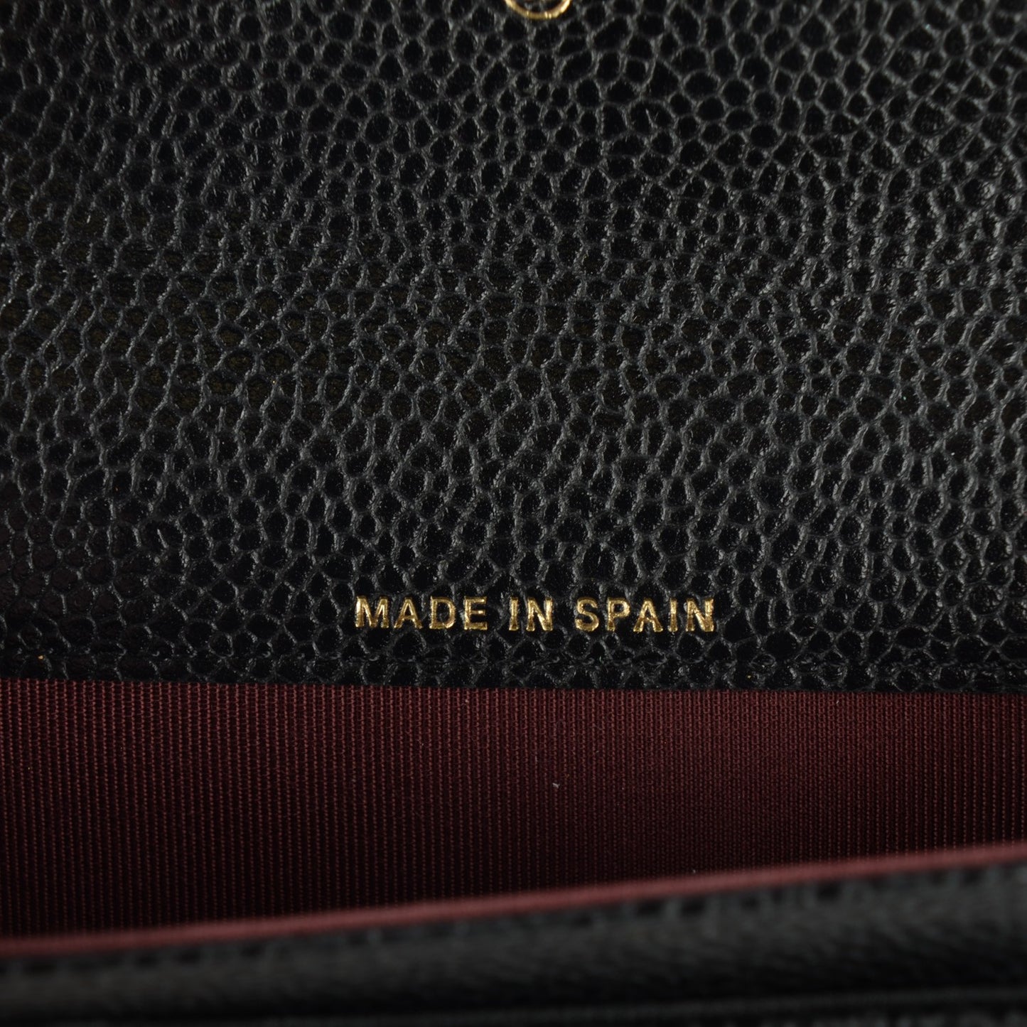 Caviar Quilted Flap Card Holder Black