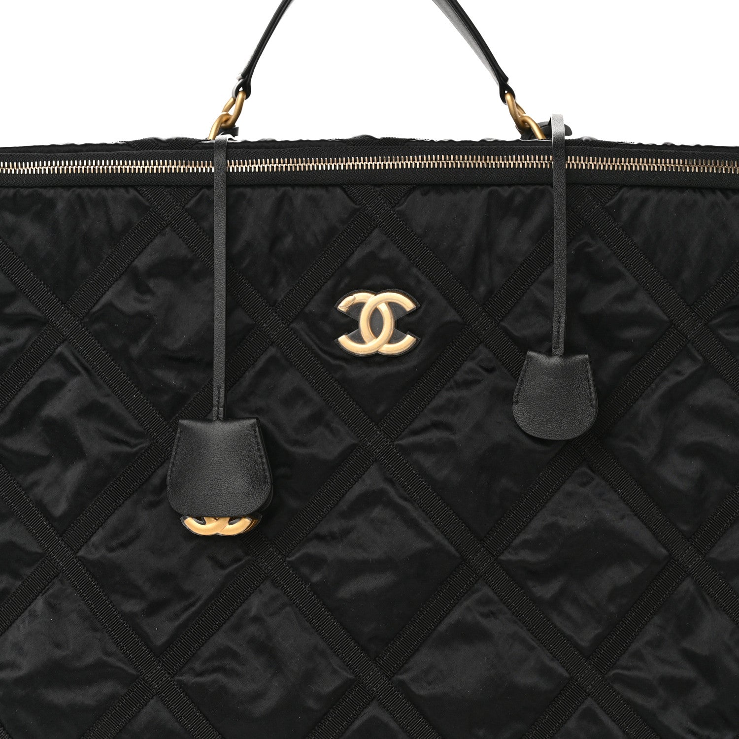 Chanel Nylon Grosgrain Large Lifestyle Travel Black 8 of 10
