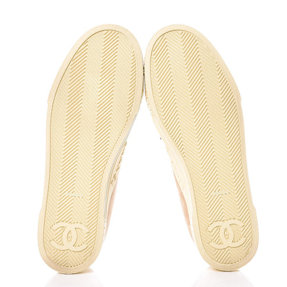 Chanel Crepe Suede Lace Up Espadrilles 38 Beige 5 of 16