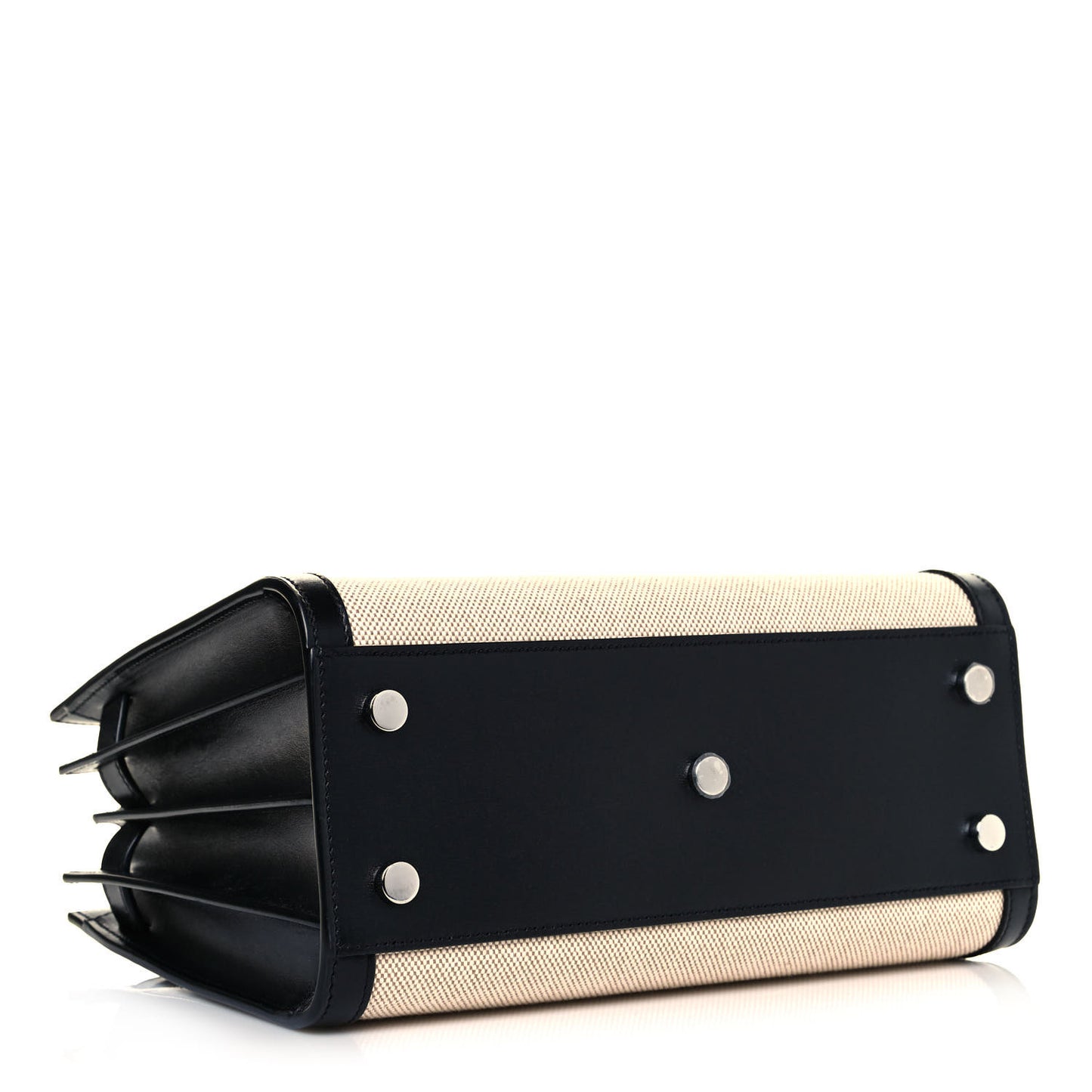 Linen Calfskin Baby Sac De Jour Black