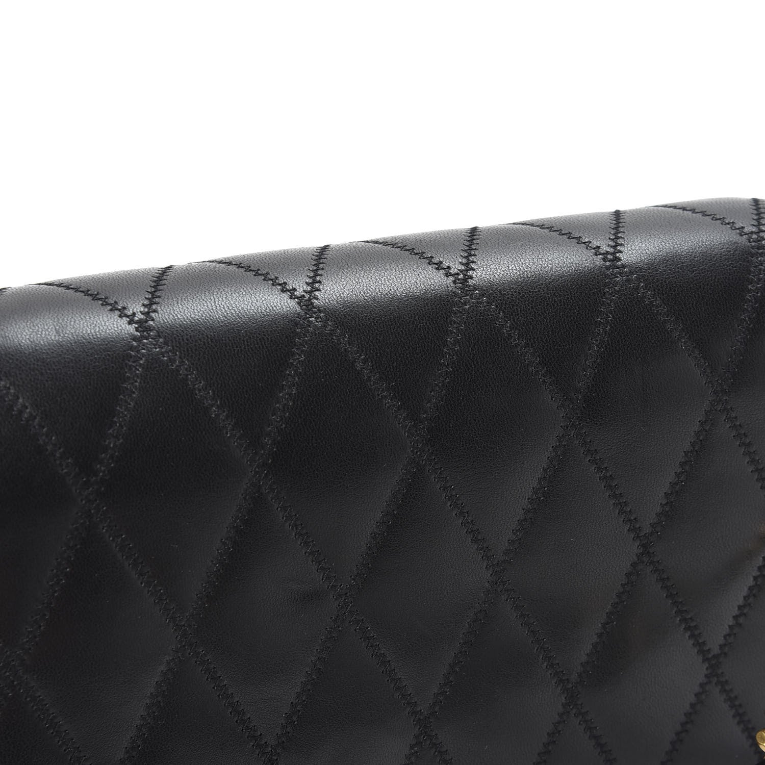 Saint Laurent Lambskin Diamond Quilted Monogram Angie Chain Bag Black 9 of 10
