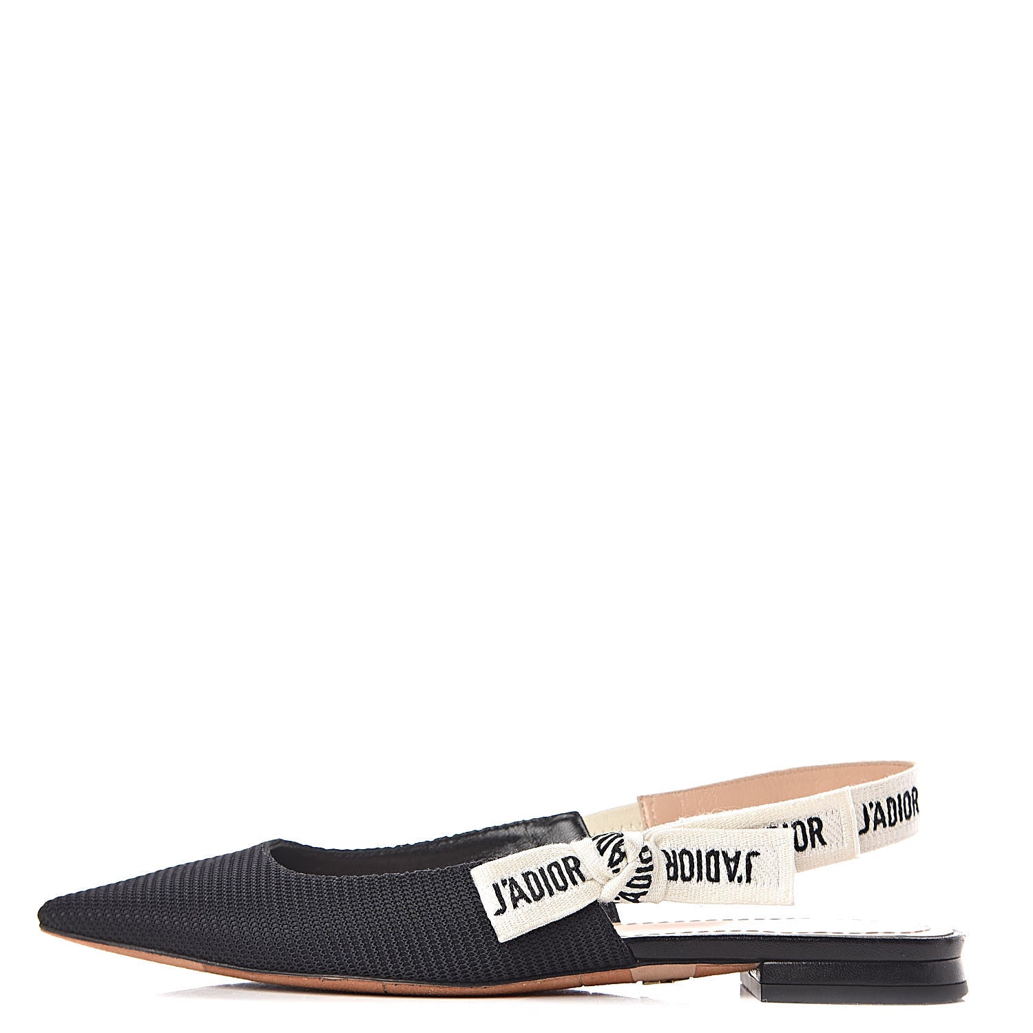 Christian Dior Technical Canvas Ribbon J'Adior Slingback Ballet Flats 35 Black 1 of 15