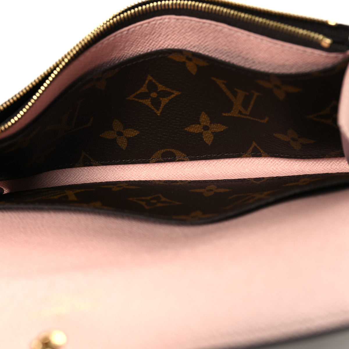 Monogram Emilie Wallet Rose Ballerine