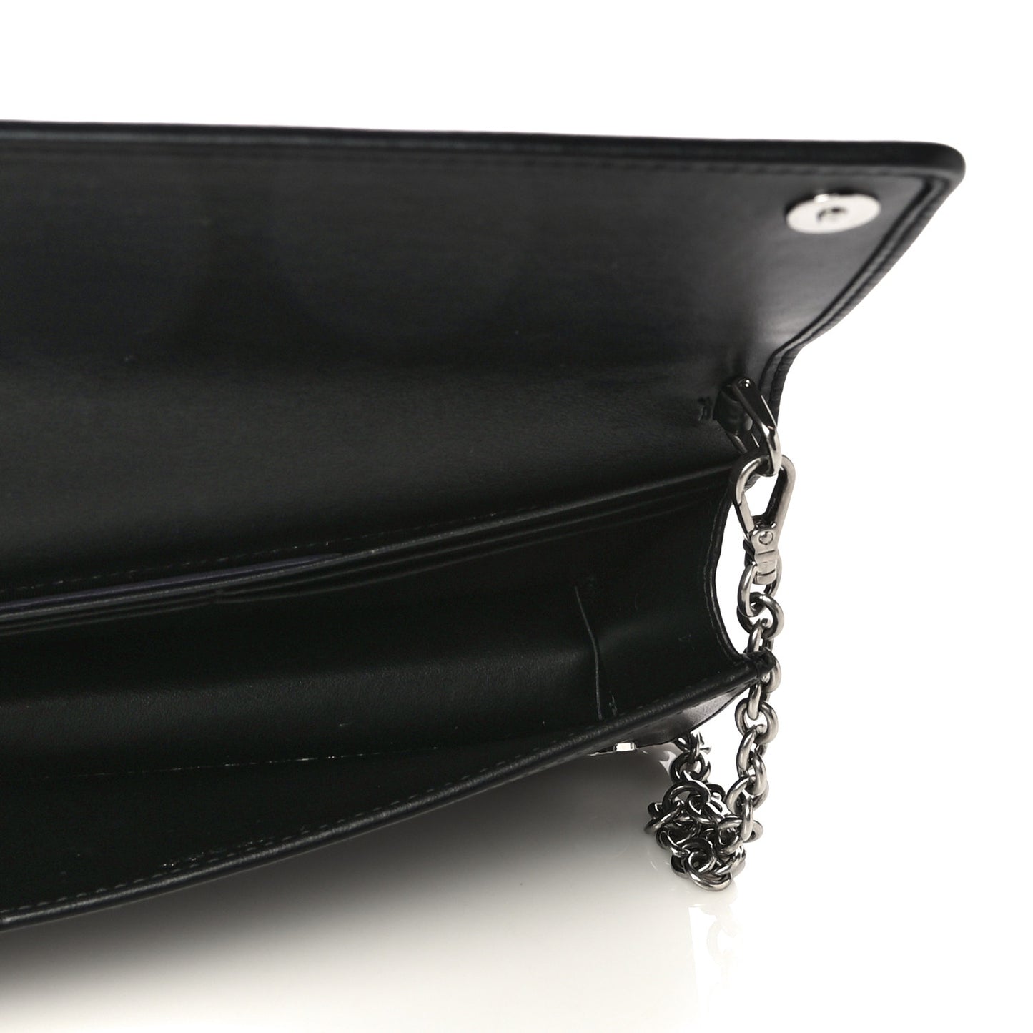 Crystal Mini Wallet Chain Black