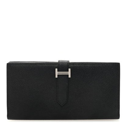 Hermes Epsom Bearn Gusset Wallet Black 1 of 6