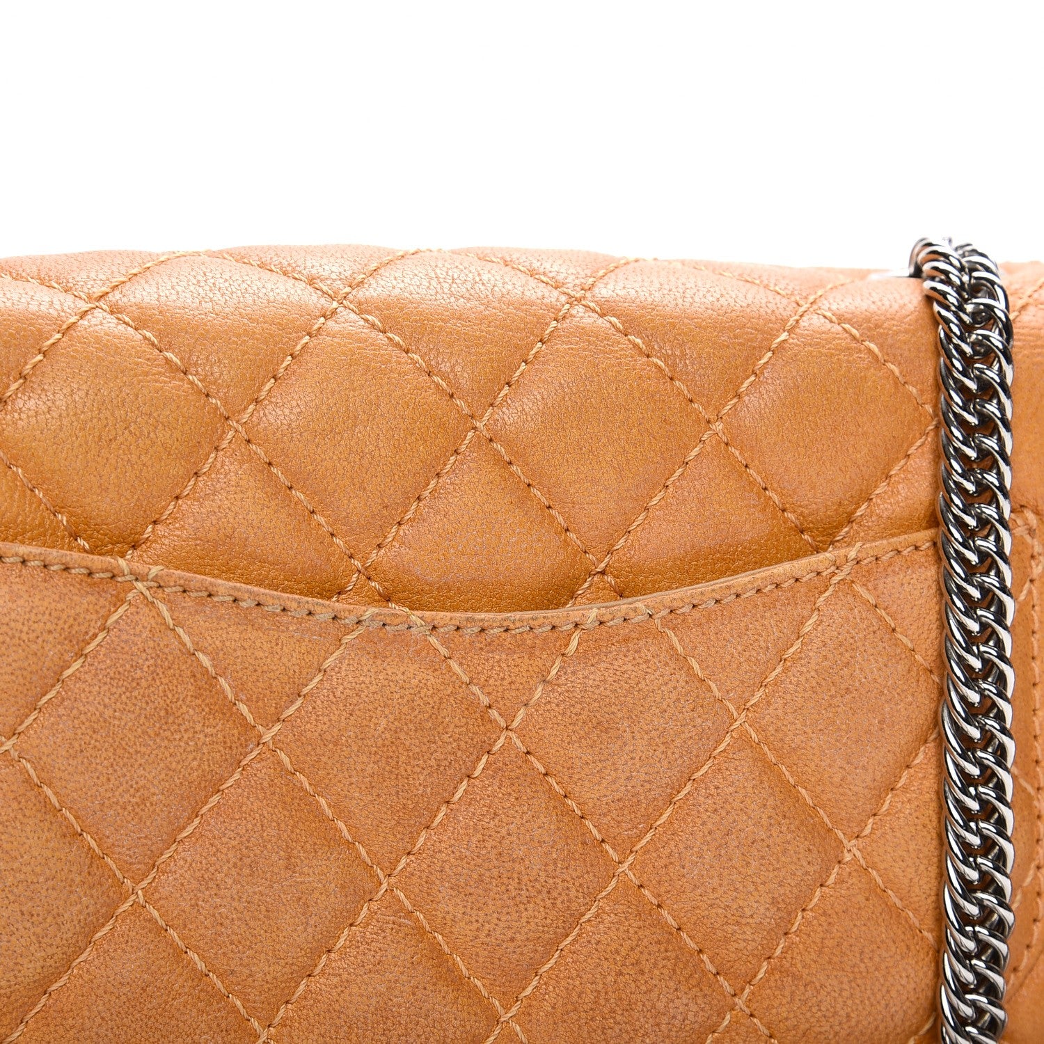 Chanel Lambskin Quilted East West Flap Beige 15 of 19