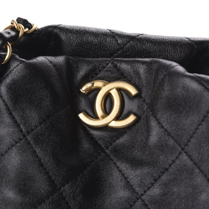 Chanel Calfskin Quilted Chain Around Tote Black 11 of 11