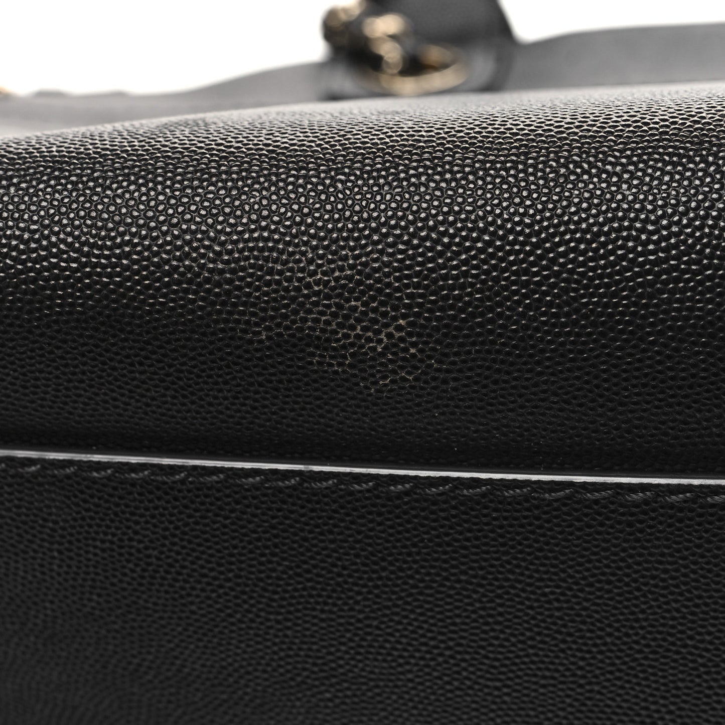 Caviar Large Studded Deauville Tote Black
