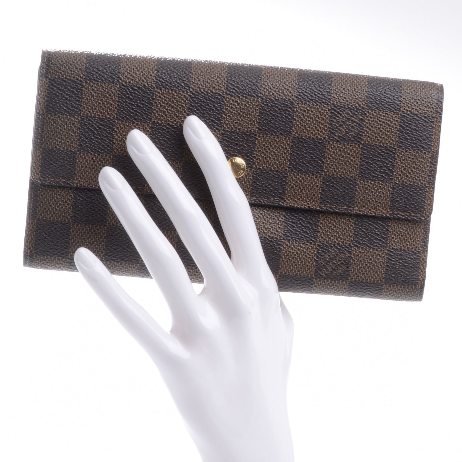 Louis Vuitton Damier Ebene Sarah Wallet 2 of 7