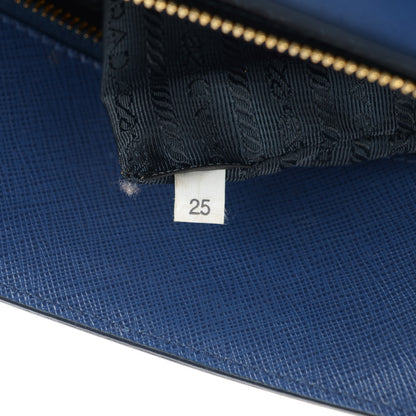 Prada Saffiano Lux Large Top Handle Open Tote Bluette 8 of 8