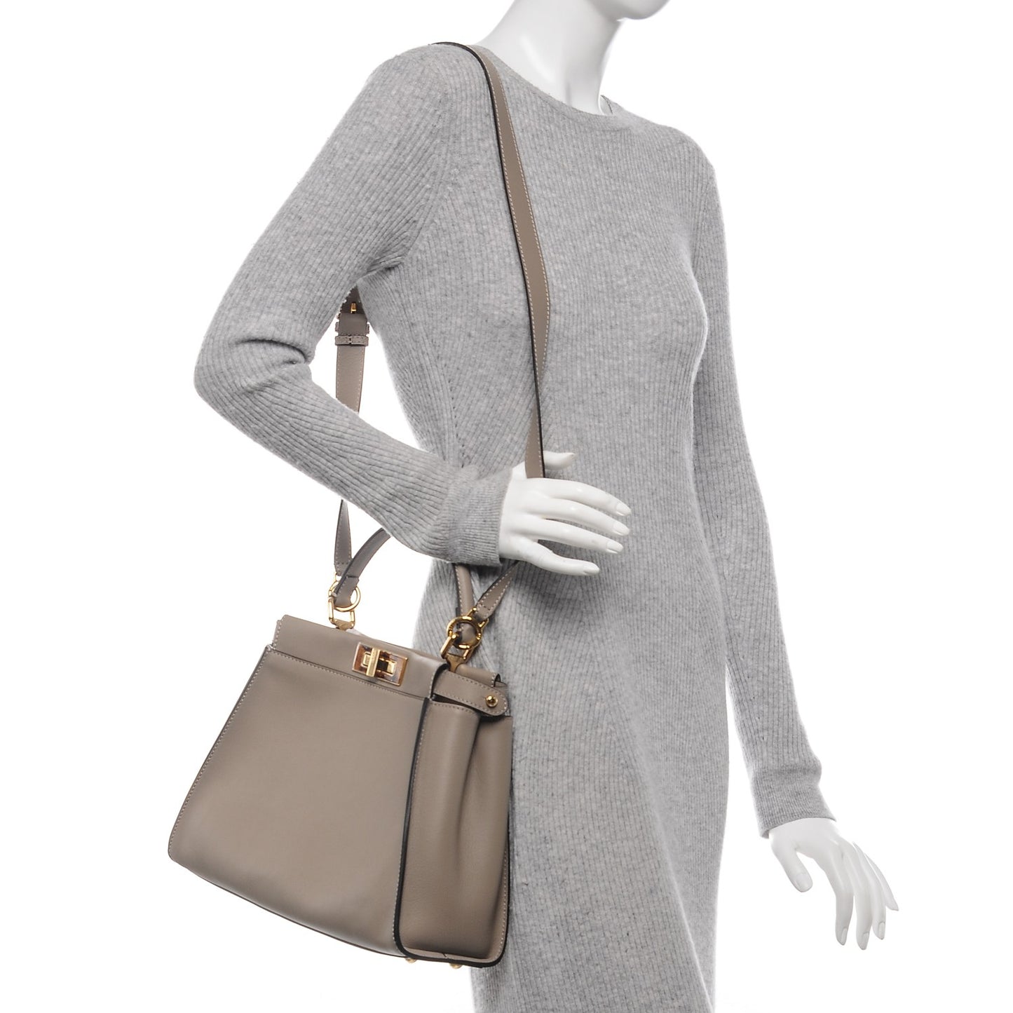 Vitello Seta Plexiglass Tortoise Medium Peekaboo Iconic Satchel Tortora