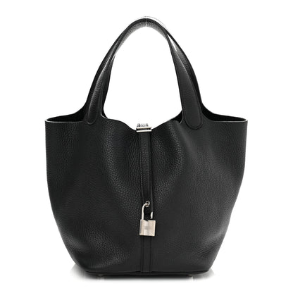Hermes Taurillon Clemence Picotin Lock 26 GM Black 1 of 11