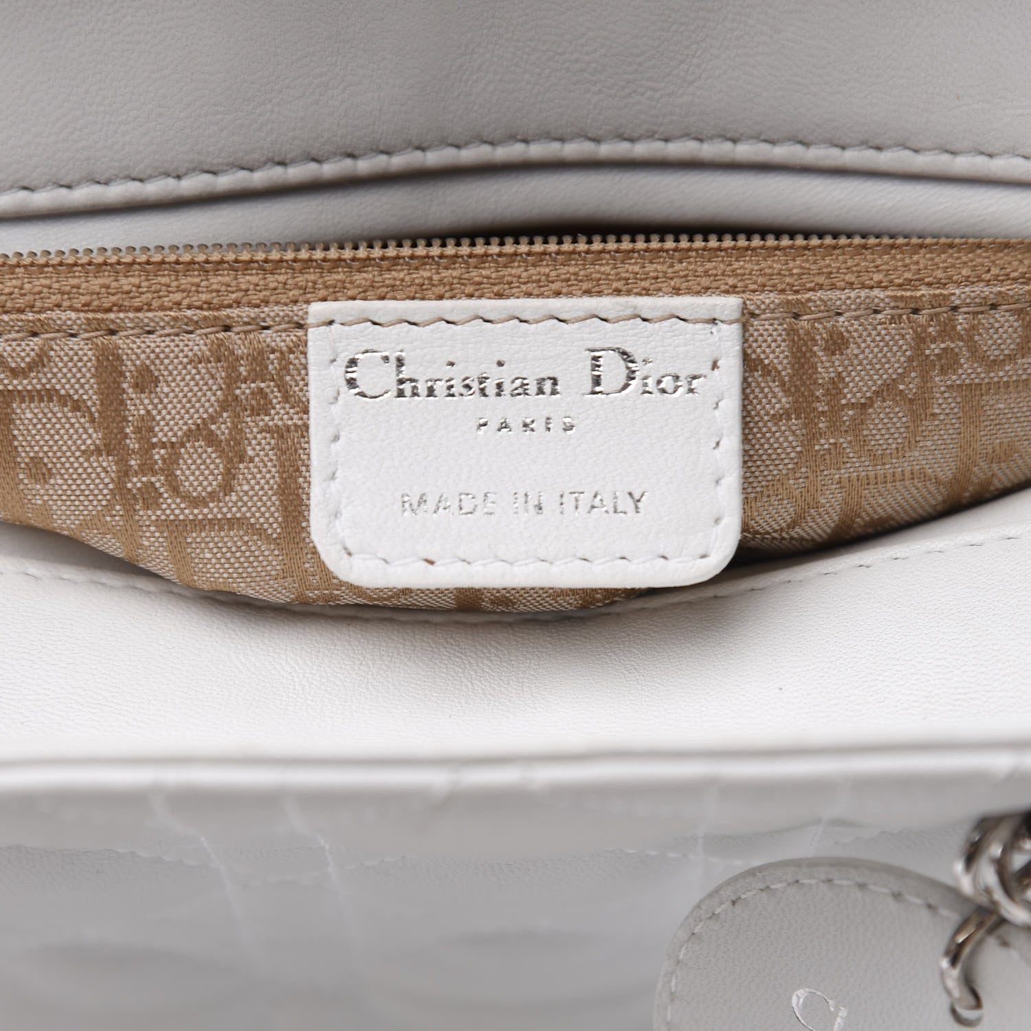 Christian Dior Lambskin Cannage Medium Lady Dior White 5 of 13