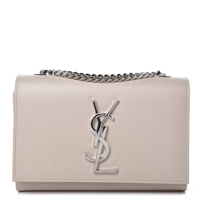 Saint Laurent Grain De Poudre Small Monogram Kate Satchel Nude Powder 1 of 9