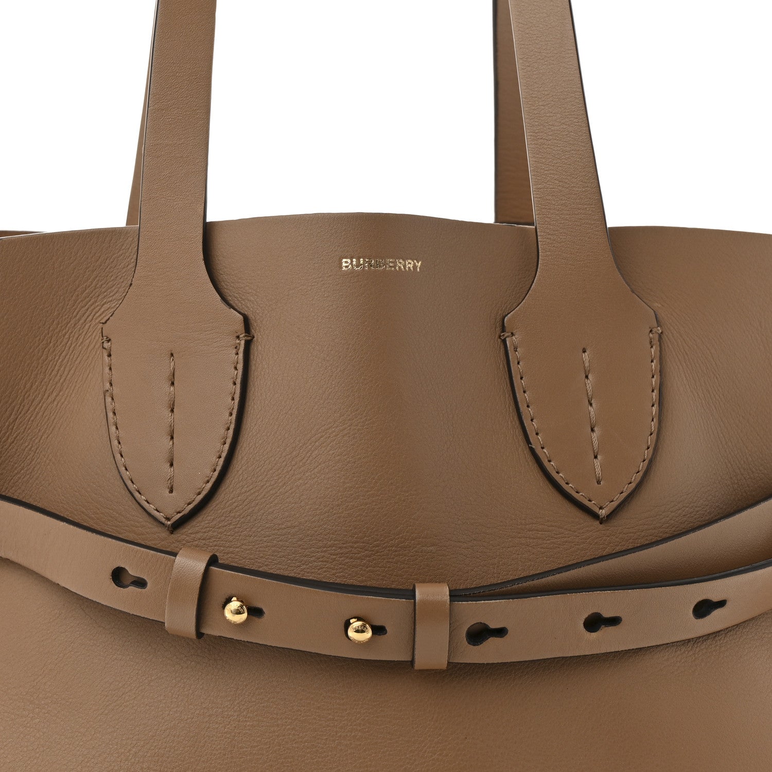 Burberry Soft Smooth Calfskin Medium Tote Camel 8 of 16