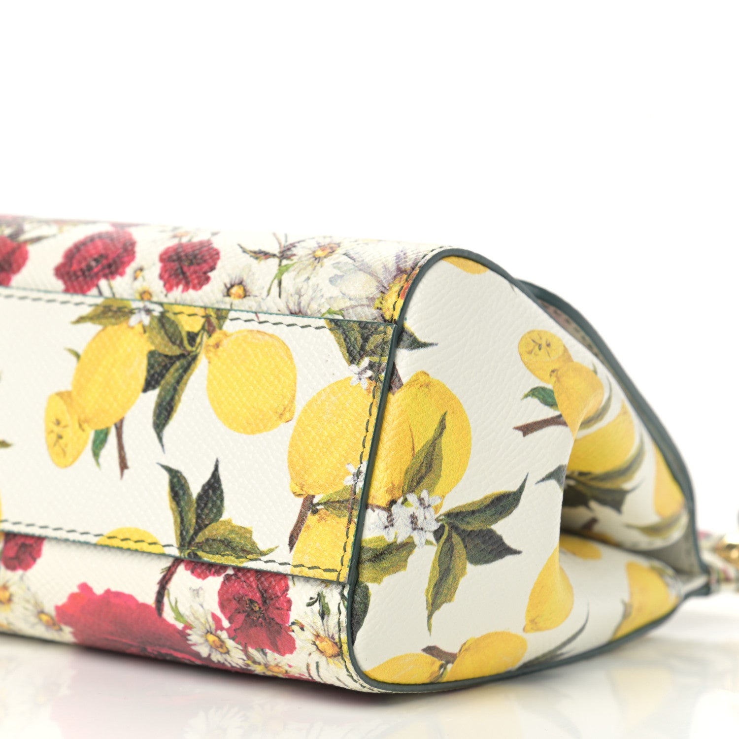 Dolce & Gabbana Dauphine Lemon Print Small Miss Sicily Satchel White 9 of 15