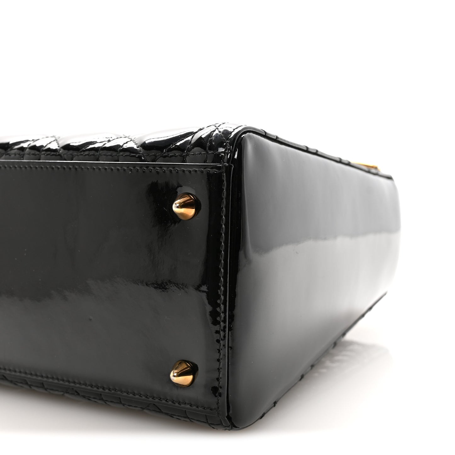 Patent Cannage Medium Lady Dior Black