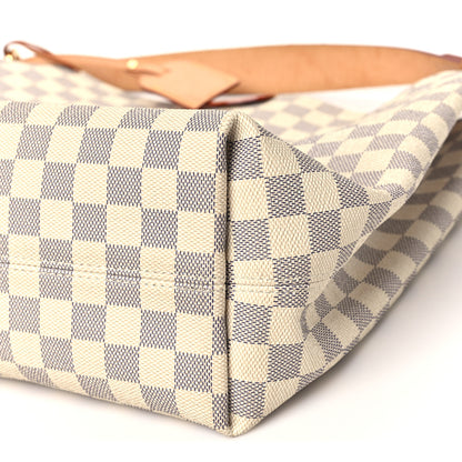 Louis Vuitton Damier Azur Graceful MM Rose Ballerine 9 of 9