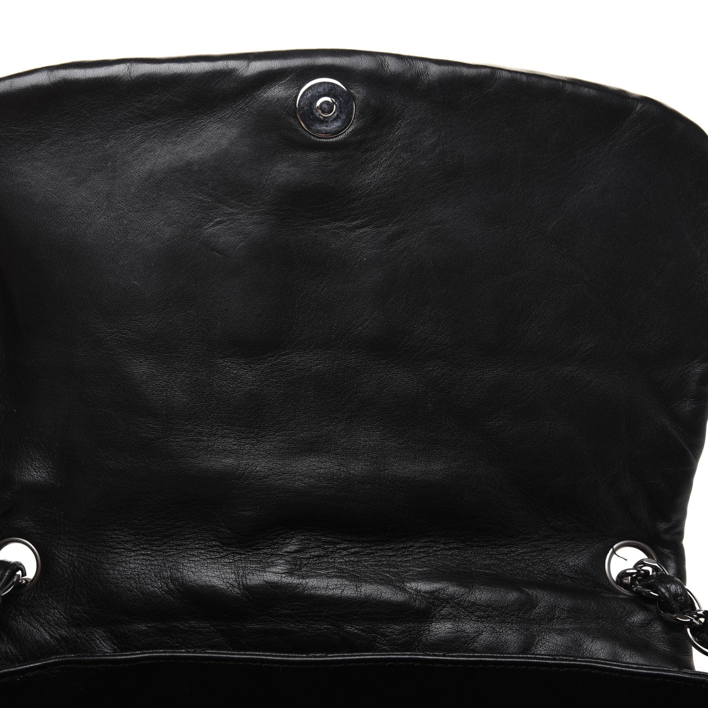 Lambskin Quilted Small Sharpei Flap Black