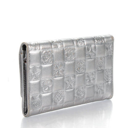 Chanel Metallic Lambskin Precious Symbols Flap Wallet Silver 3 of 8