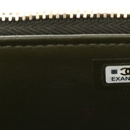 Chanel Lambskin Quilted Metal Small Top Handle Vanity Case With Chain Dark Khaki 7 of 11