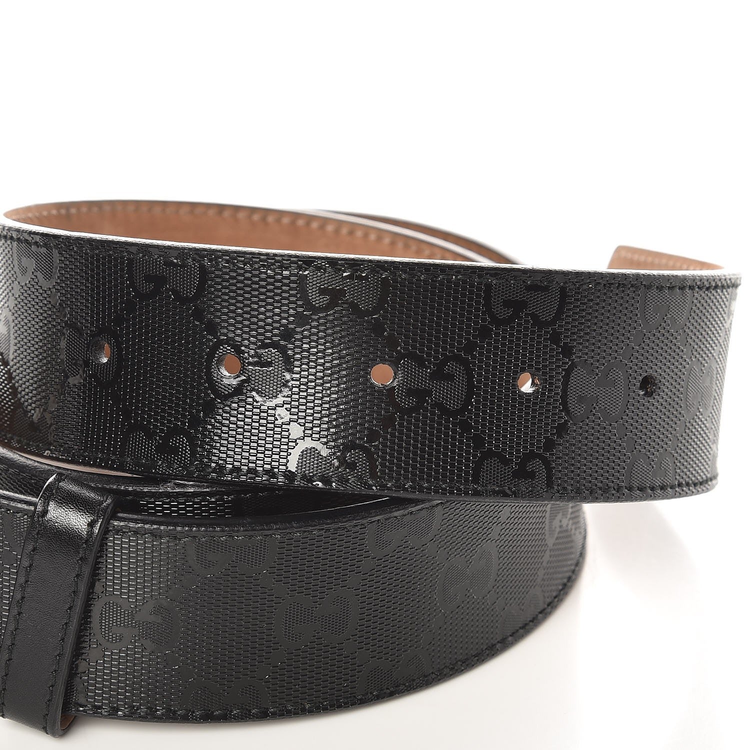 Gucci Imprime Monogram Interlocking G Belt 85 34 Black 4 of 6