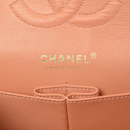 Chanel Lambskin Quilted Medium Double Flap Orange 7 of 11