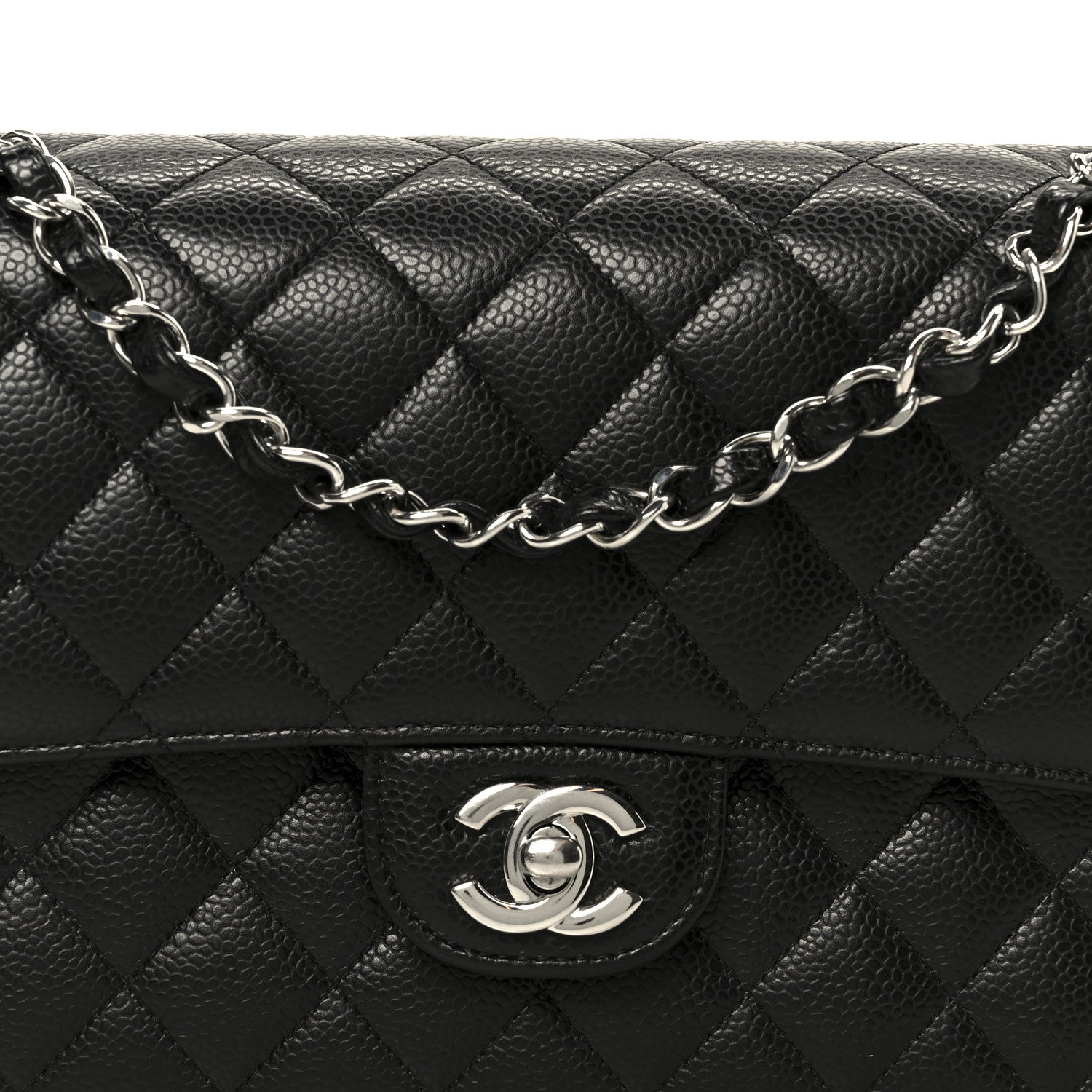 Chanel Caviar Quilted Medium Double Flap Black 9 of 13
