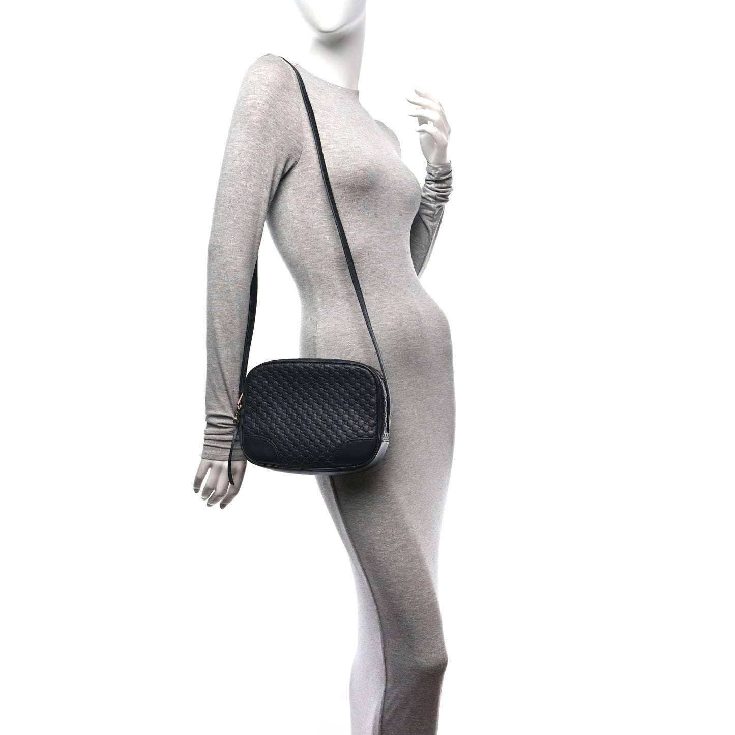 Microguccissima Mini Bree Messenger Bag Black