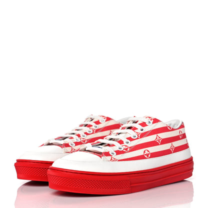 Louis Vuitton Canvas Escale Stellar Sneakers 36 Red 3 of 9