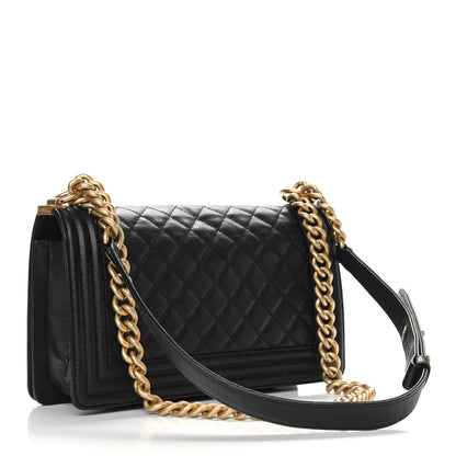 Chanel Caviar Quilted Medium Boy Flap Black 3 of 10