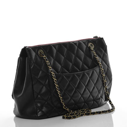 Chanel Calfskin Quilted Maxi Blizzard Zip Top Flap Black 2 of 11
