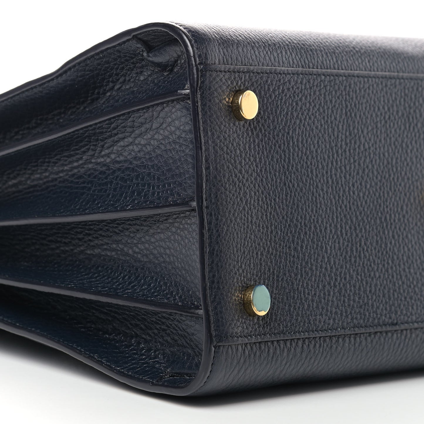 Grained Calfskin Small Sac De Jour Navy