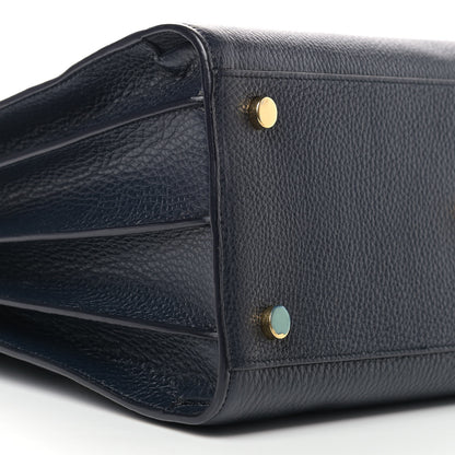 Saint Laurent Grained Calfskin Small Sac De Jour Navy 8 of 9