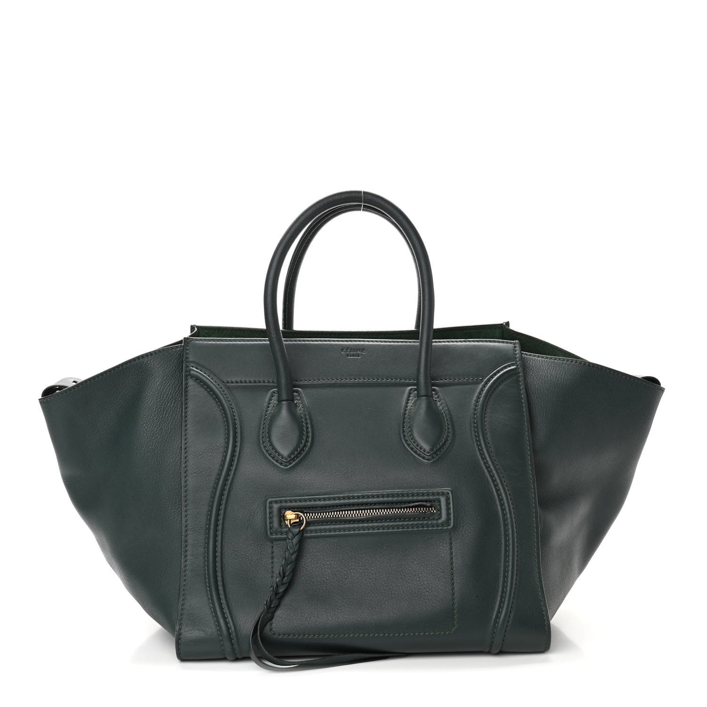 Smooth Calfskin Medium Phantom Luggage Bottle Green