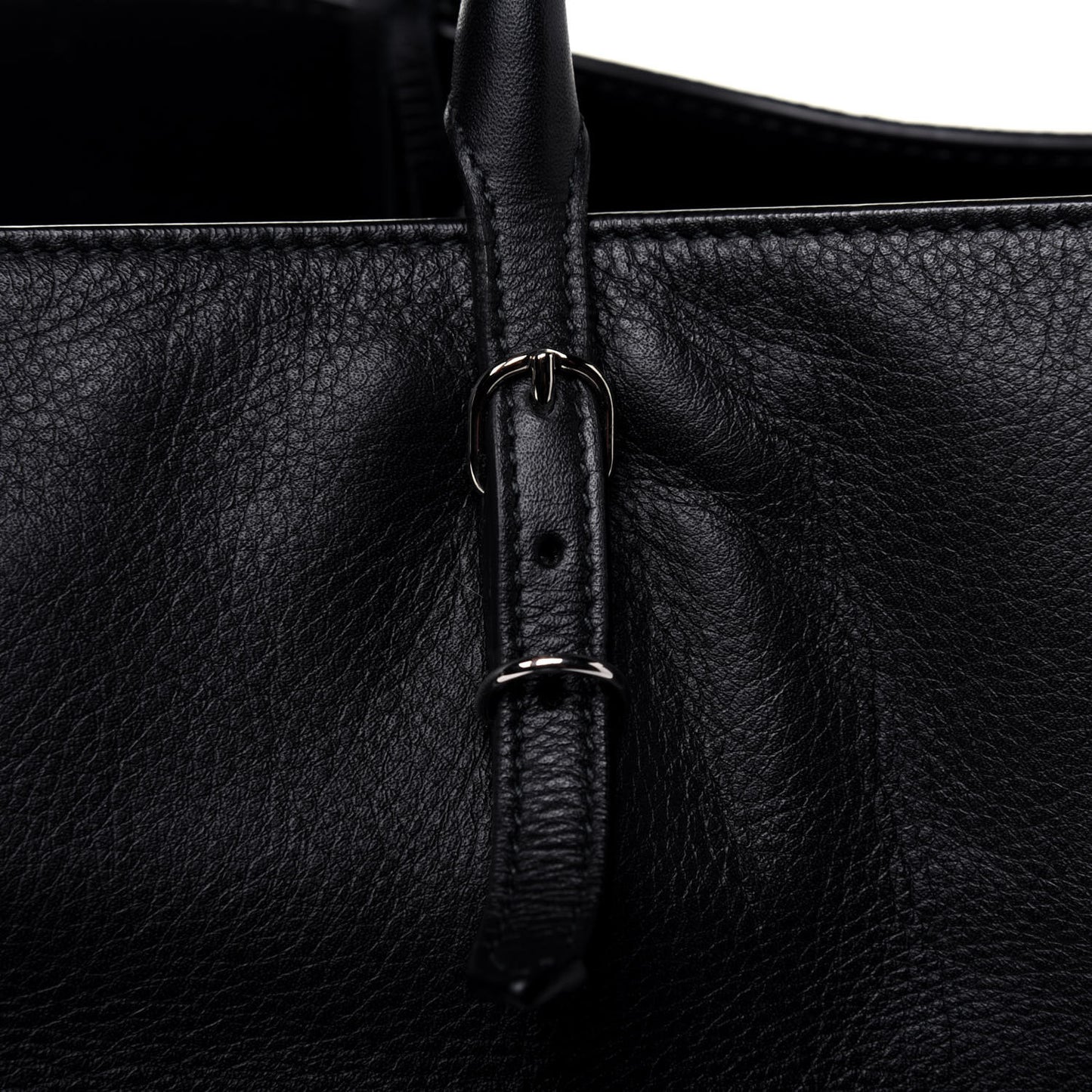 Supple Calfskin Papier A4 Zip Around Tote Black