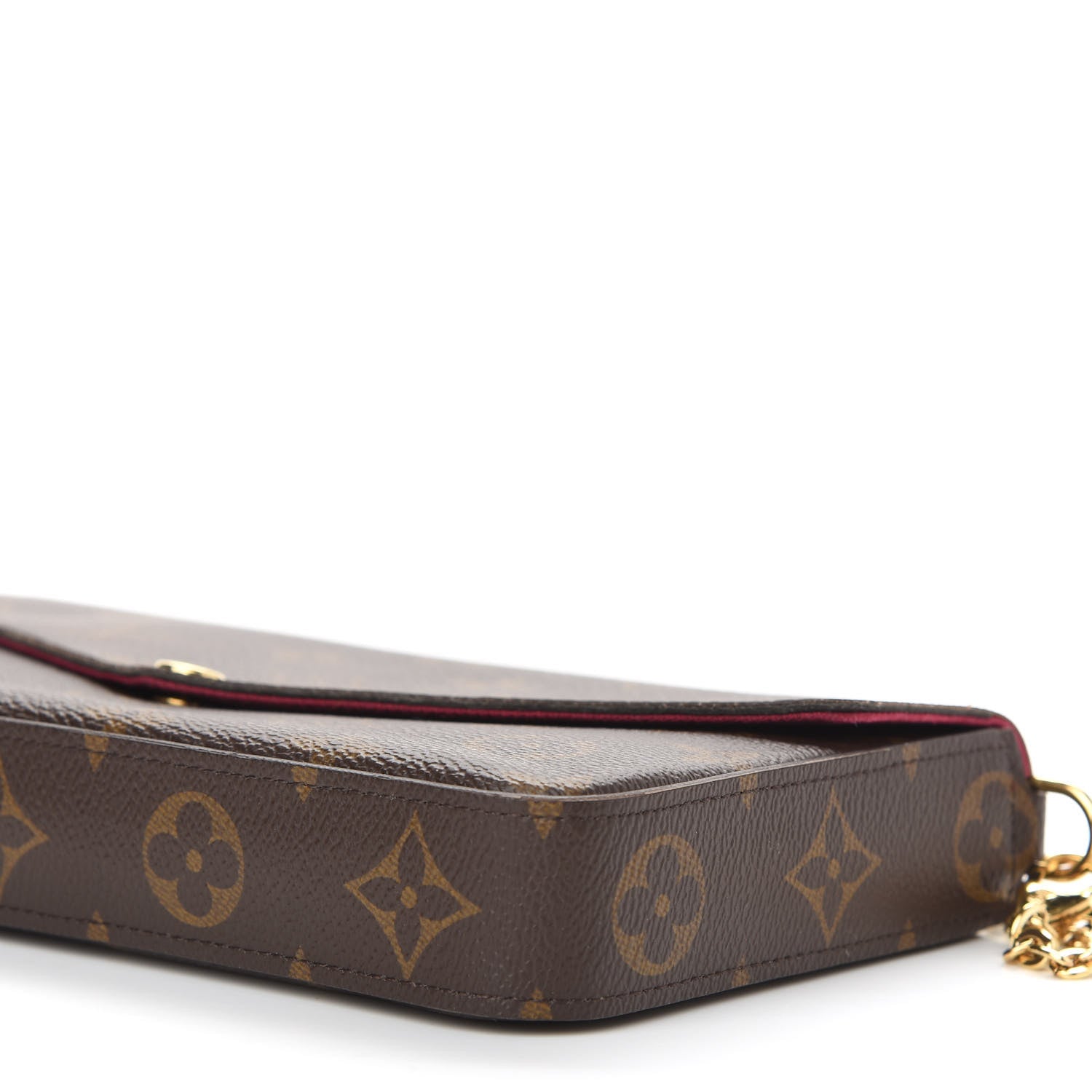 Louis Vuitton Monogram Pochette Felicie Chain Wallet Fuchsia 8 of 8