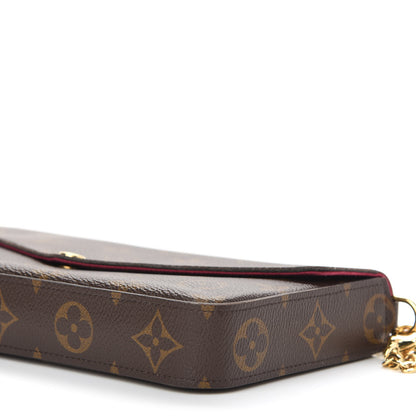 Louis Vuitton Monogram Pochette Felicie Chain Wallet Fuchsia 8 of 8