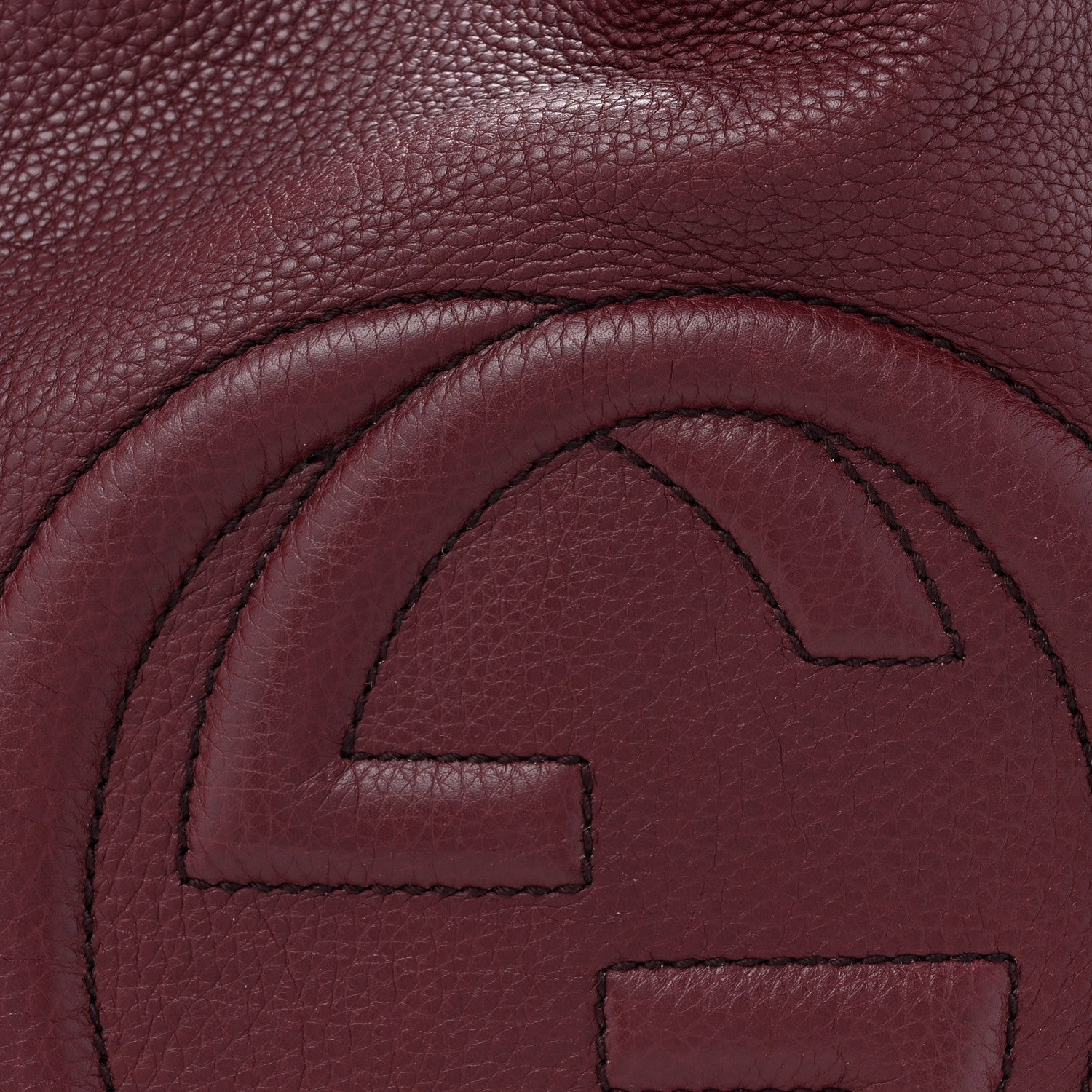Gucci Pebbled Calfskin Medium Soho Shoulder Bag Bordeaux 8 of 16