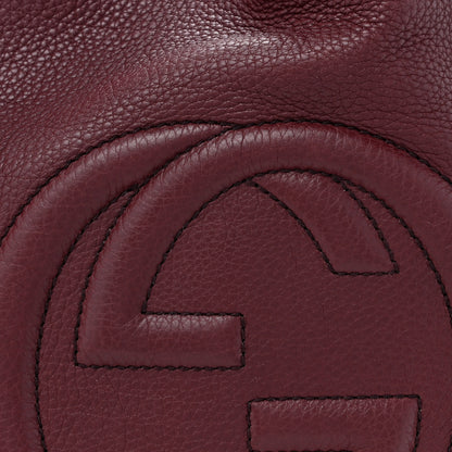 Gucci Pebbled Calfskin Medium Soho Shoulder Bag Bordeaux 8 of 16