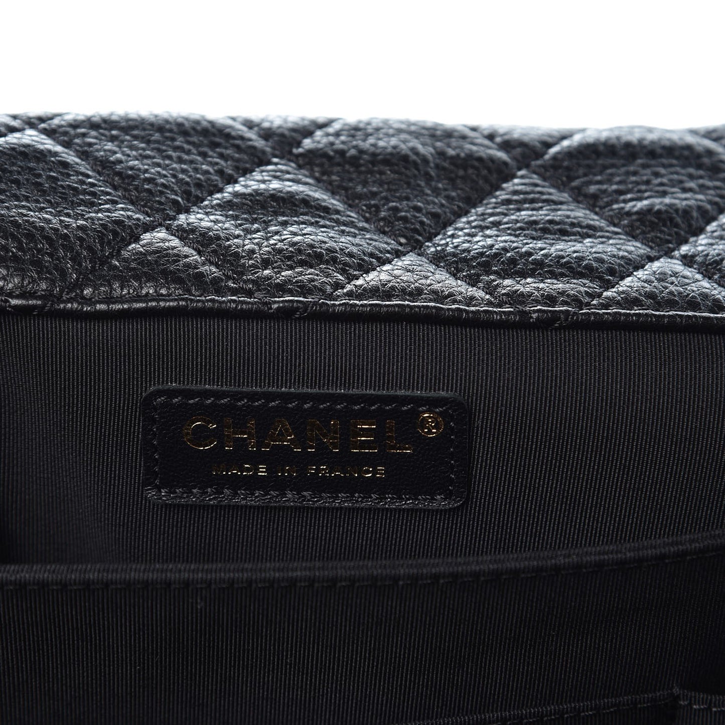 Calfskin Quilted XXL Travel Flap Bag Black