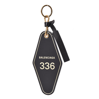 Balenciaga Calfskin Hotel Diamond Key Ring Black 1 of 6