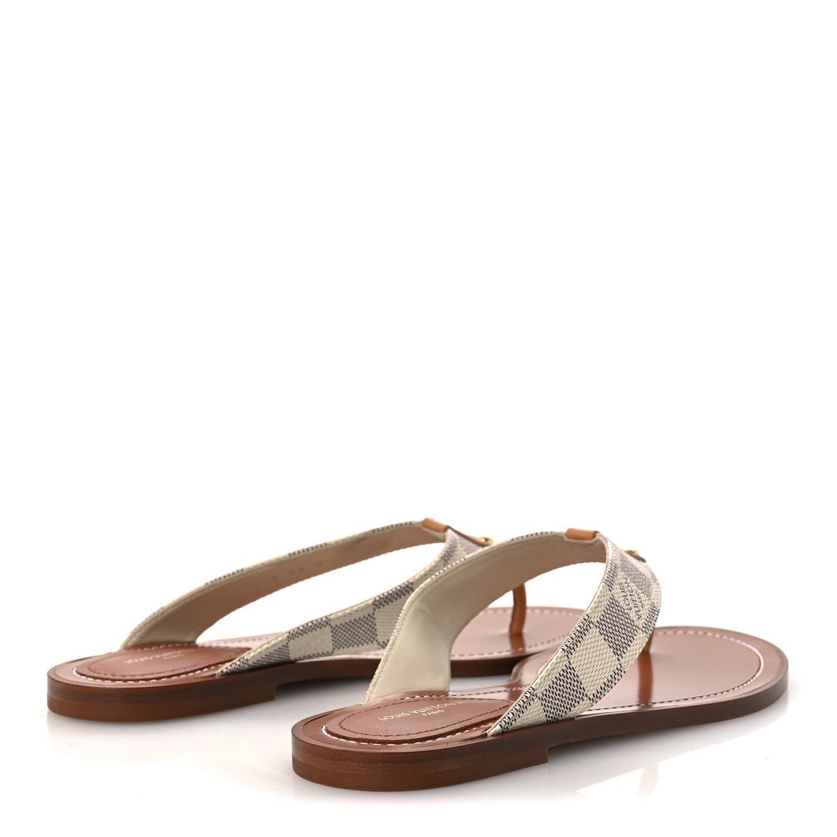 Damier Azur Sunny Flat Thong Sandals 38