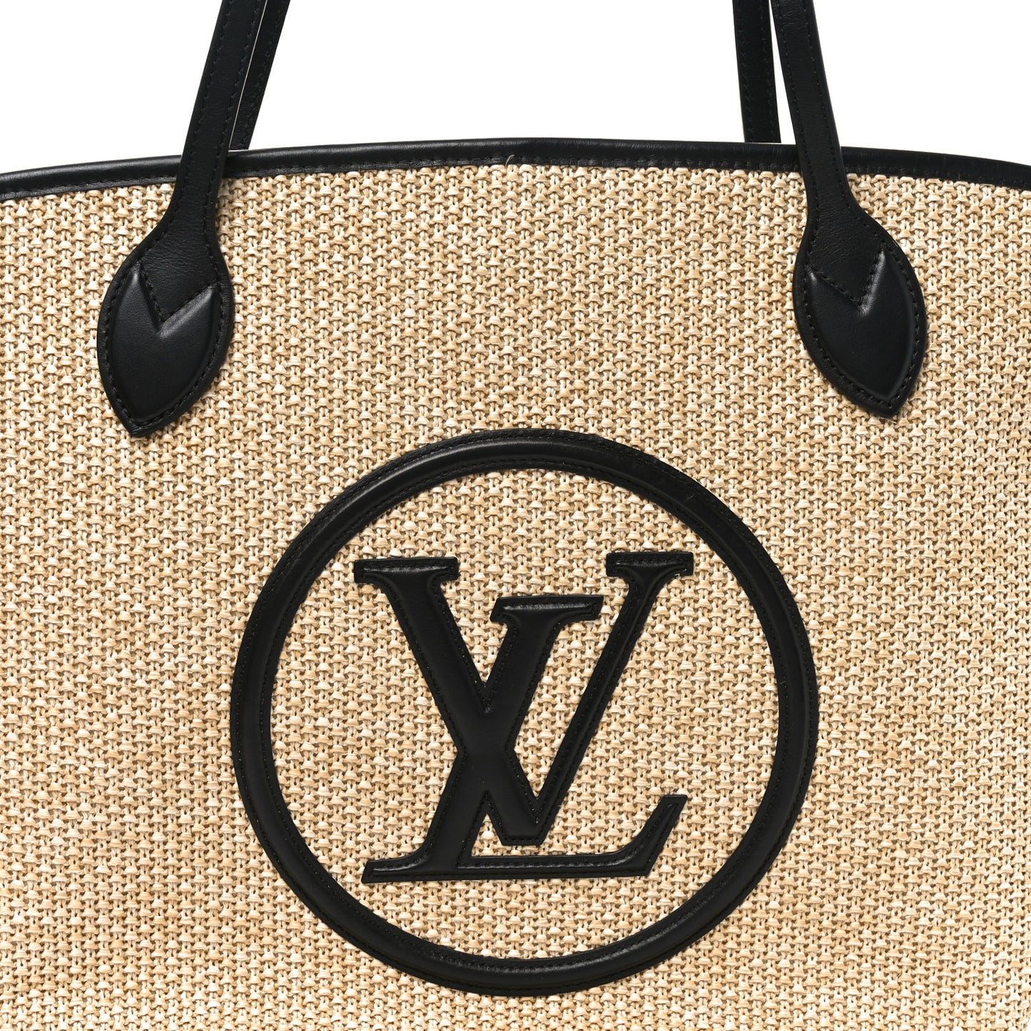 Raffia Saint Jacques Tote Black