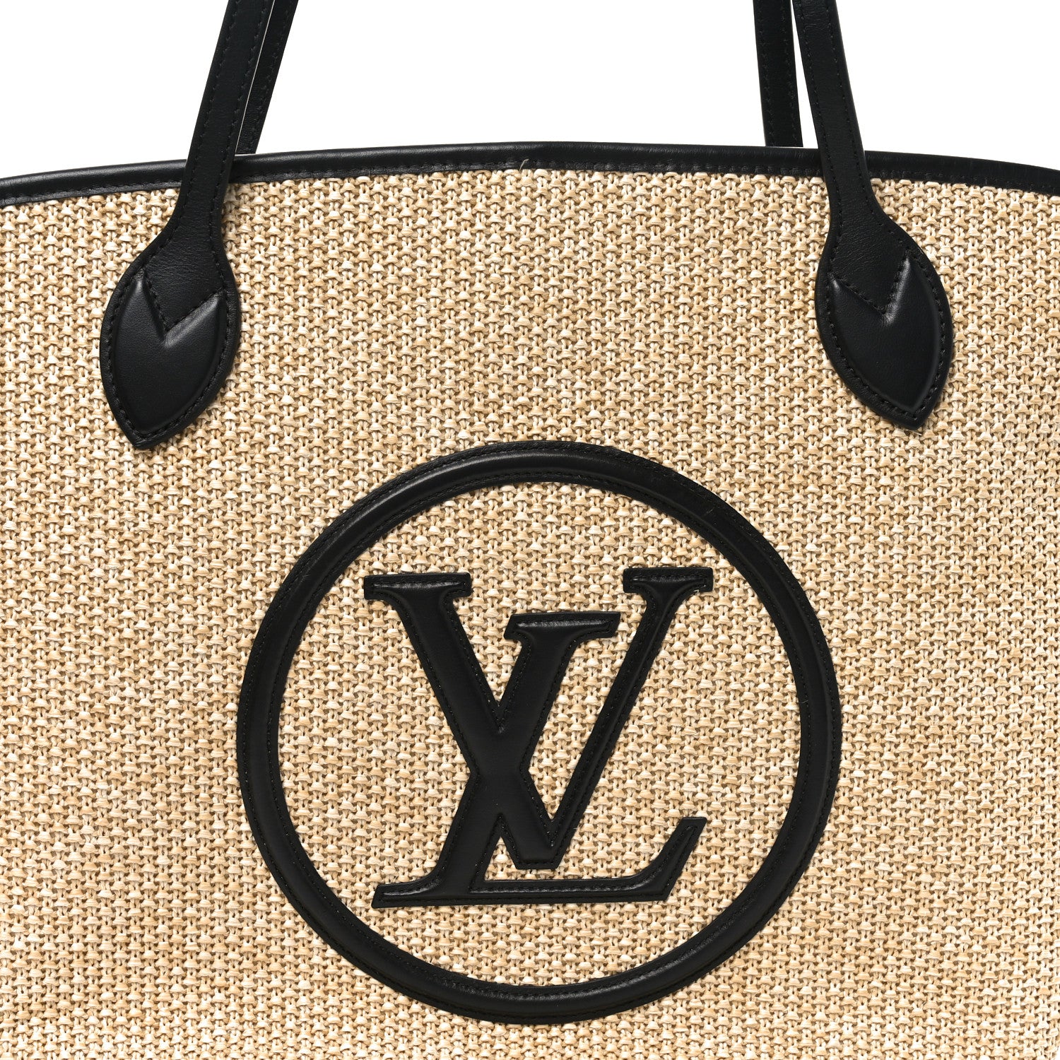 Louis Vuitton Raffia Saint Jacques Tote Black 8 of 10