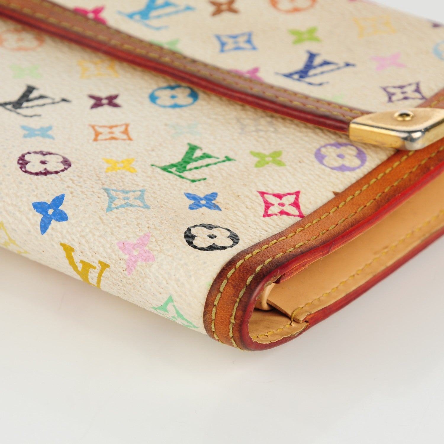 Louis Vuitton Monogram Multicolor Porte Tresor International Wallet White 12 of 14