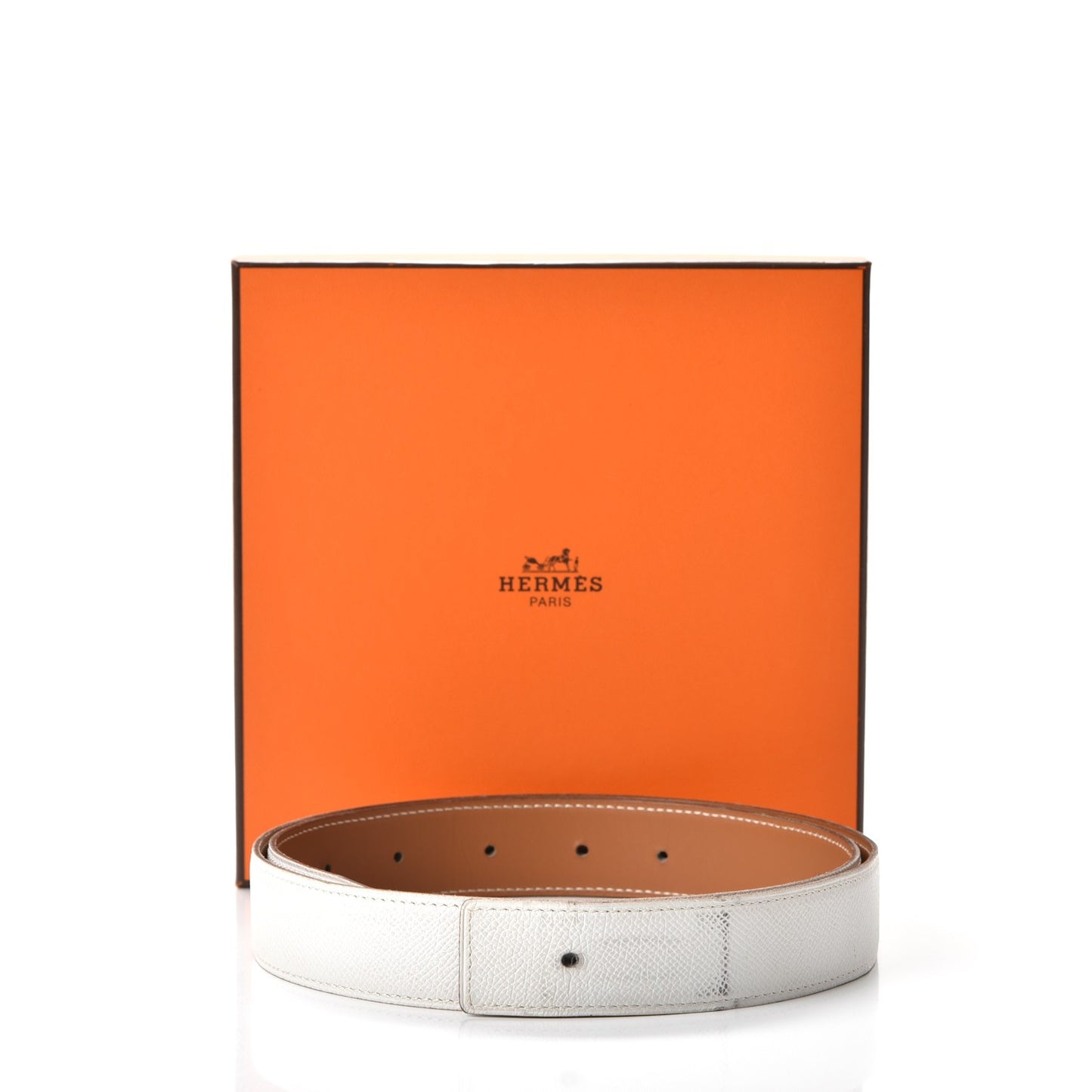 Chamonix Epsom Reversible 32mm Belt Strap 95 Gold Blanc